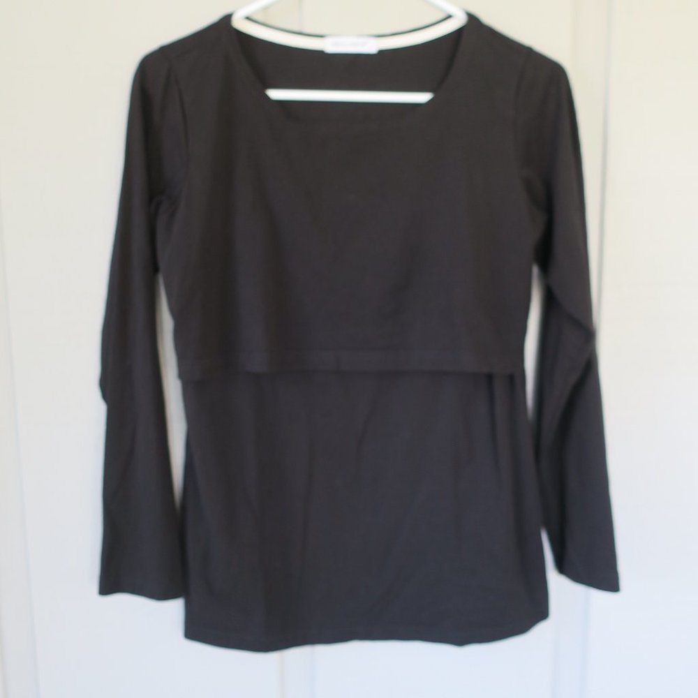 Smallshow Nursing Top LS Black Small